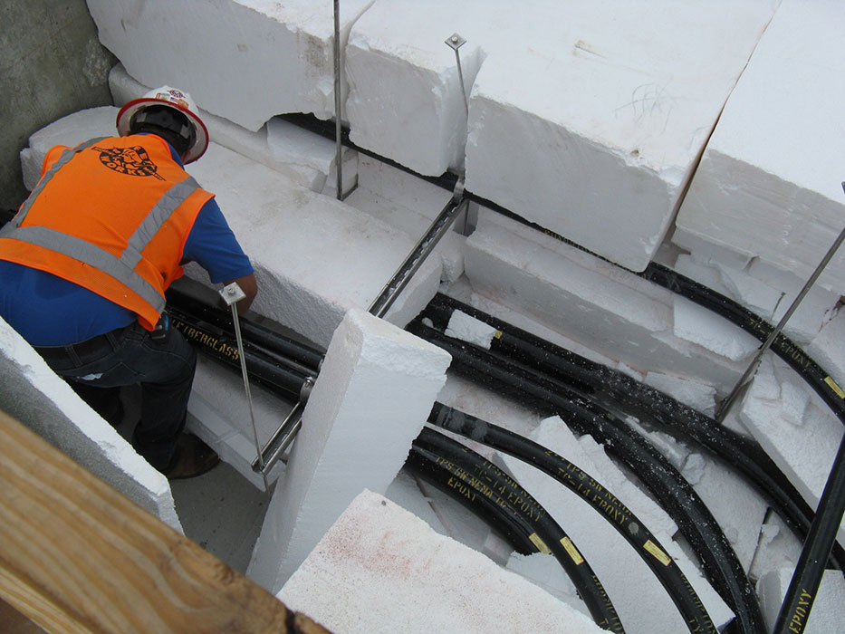 Installation-of-foam-blocks San Jacinto River Authority - Conroe, TX