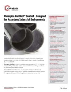 Champion Haz Duct® Conduit Flyer