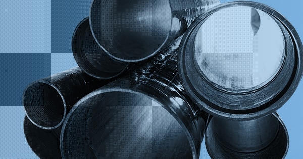 Graphic showing straight fiberglass conduit