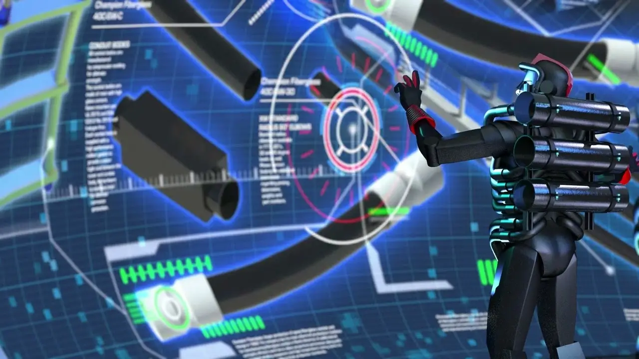 Image of Champ pointing to data on a screen