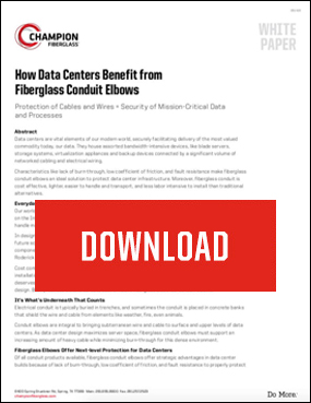 How Data Centers Benefit from Fiberglass Conduit Elbows white paper